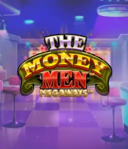 Experience the exciting world of The Money Men Megaways game by Pragmatic Play, showcasing a striking logo with shining stars set against a stylish background. This graphic captures the excitement and glamour of high-stakes gambling with its eye-catching ambiance and design. Great for gambling fans craving high-energy gaming. 