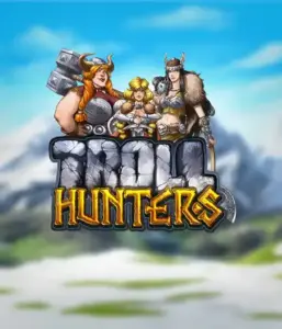 Step into the world of "Troll Hunters," where valiant Viking warriors stand ready to confront their foes. The logo features a pair of Vikings, male and female, dressed for battle, overlooking a cold landscape. They radiate strength and courage, symbolizing the spirit of the game's adventurous theme.